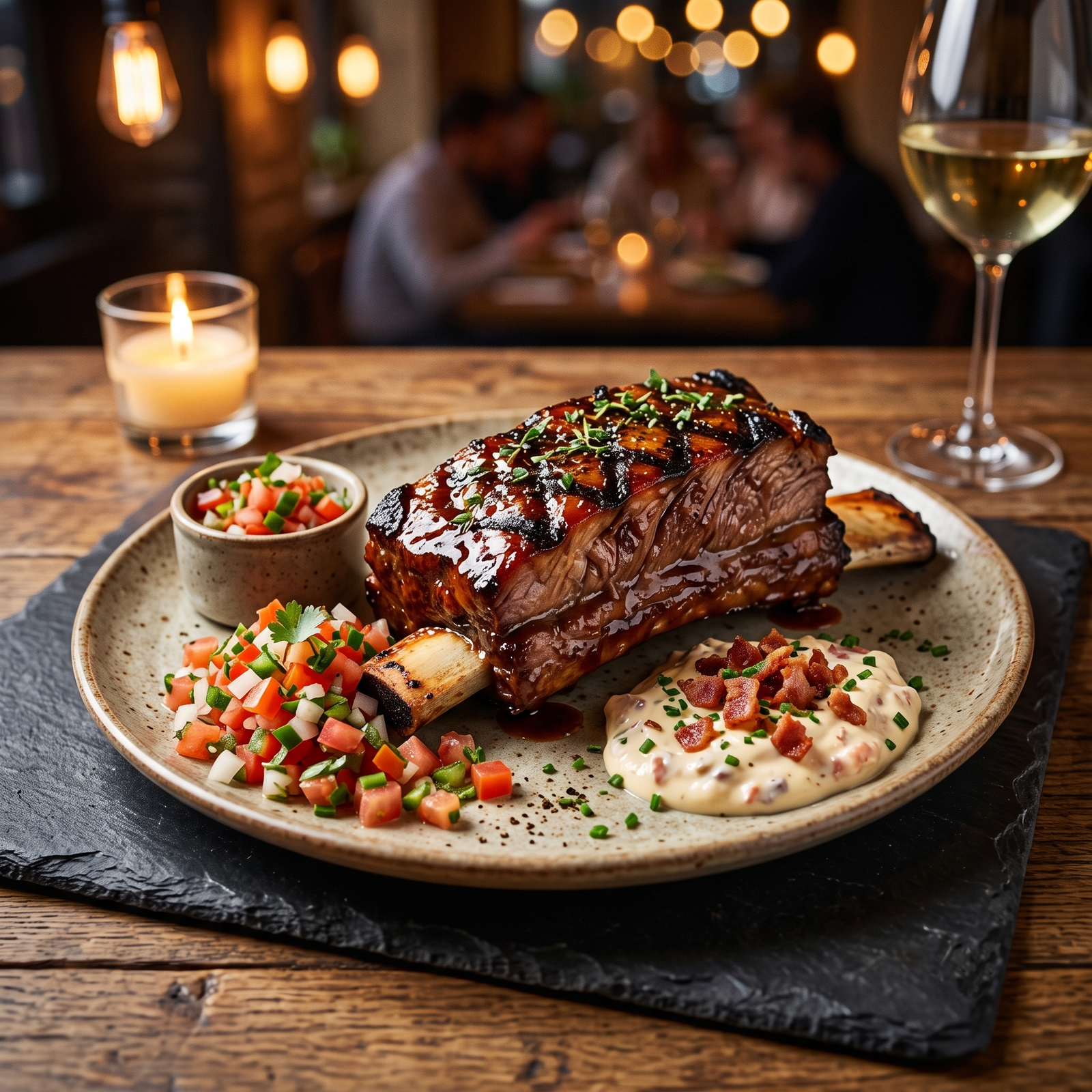 Costilla de Angus glaseada